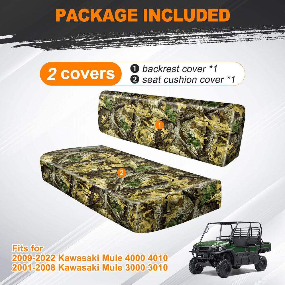 BORDAN UTV camo seat cover elastic hem and buckles for secure fit