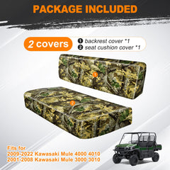 BORDAN UTV camo seat cover elastic hem and buckles for secure fit