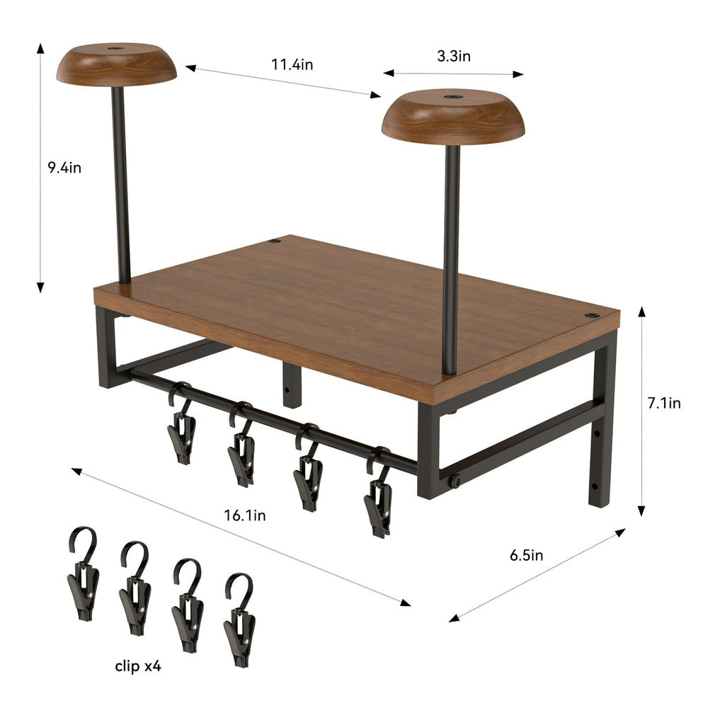 BORISI sturdy build supports up to 50 pounds of helmets and accessories.