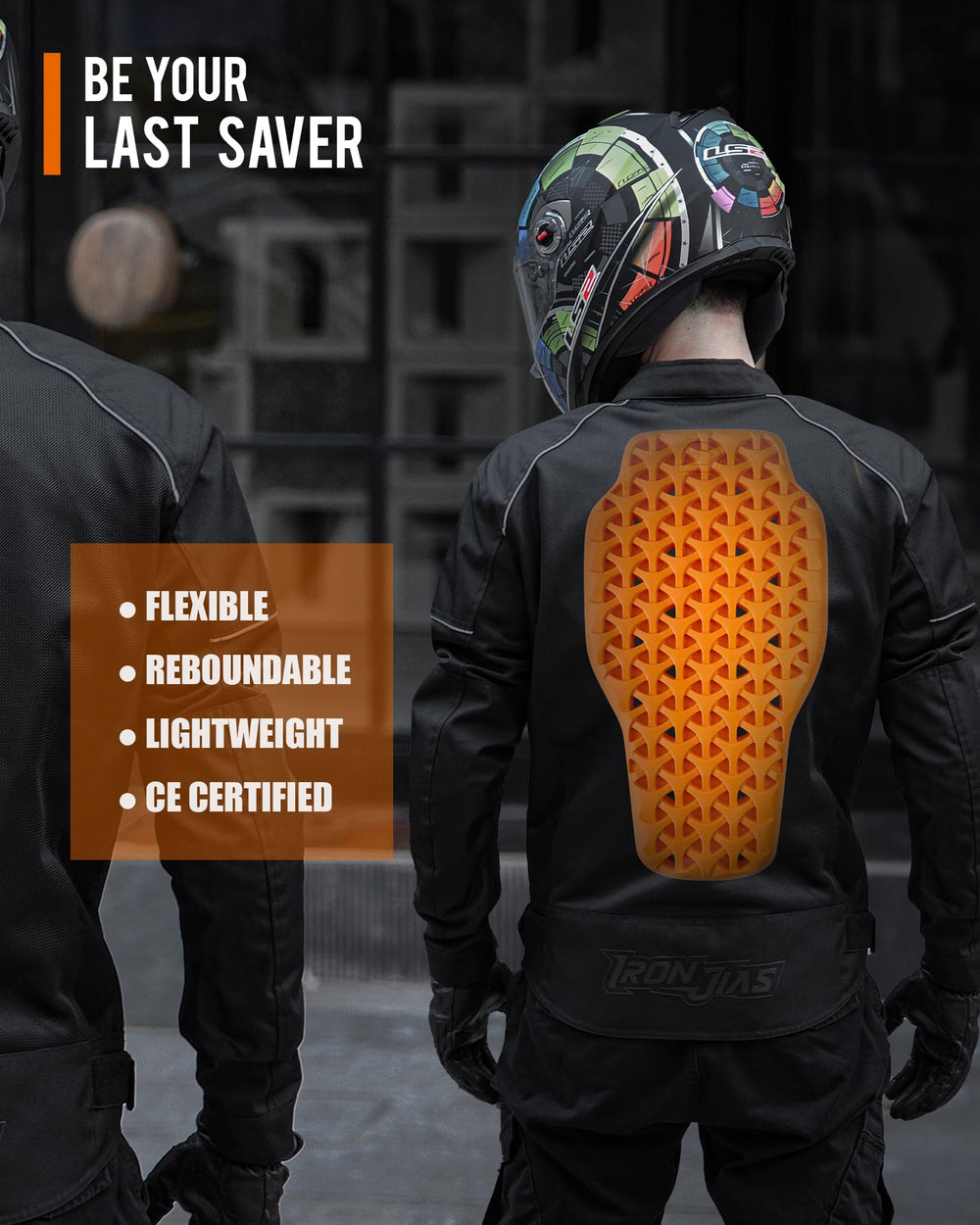 Borleni CE Level 1 back protector offers lightweight spine protection