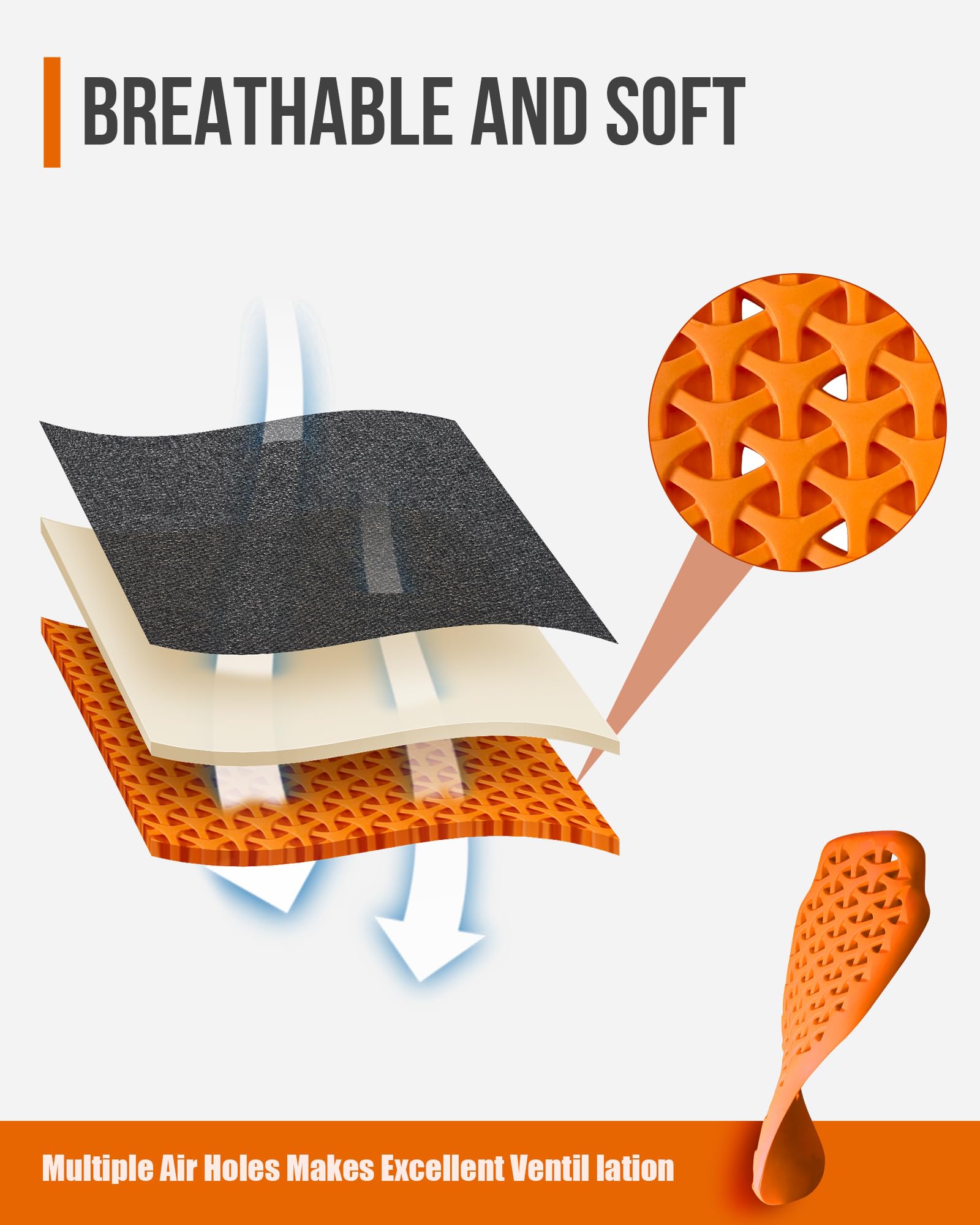 BORLENI ergonomic back pad in action suggests free movement and protection