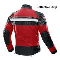 BORLENI motorcycle jacket removable liner demonstrates year-round versatility.