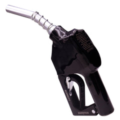 BORRITT Black 3/4 inch NPT automatic fuel nozzle with trigger control for precise fueling.