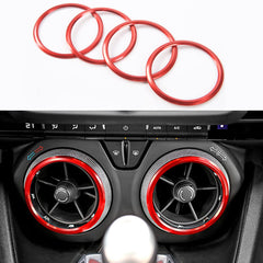 BORUIEN large red vent ring accent for Camaro AC vents