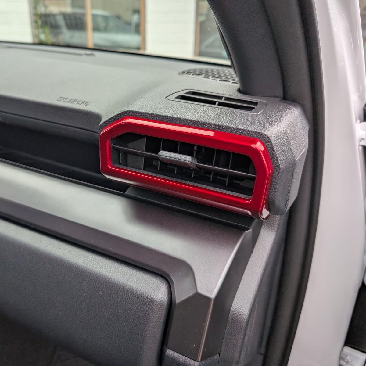 BORUIEN dashboard vent cover adds dark red accent to Toyota Tacoma interior