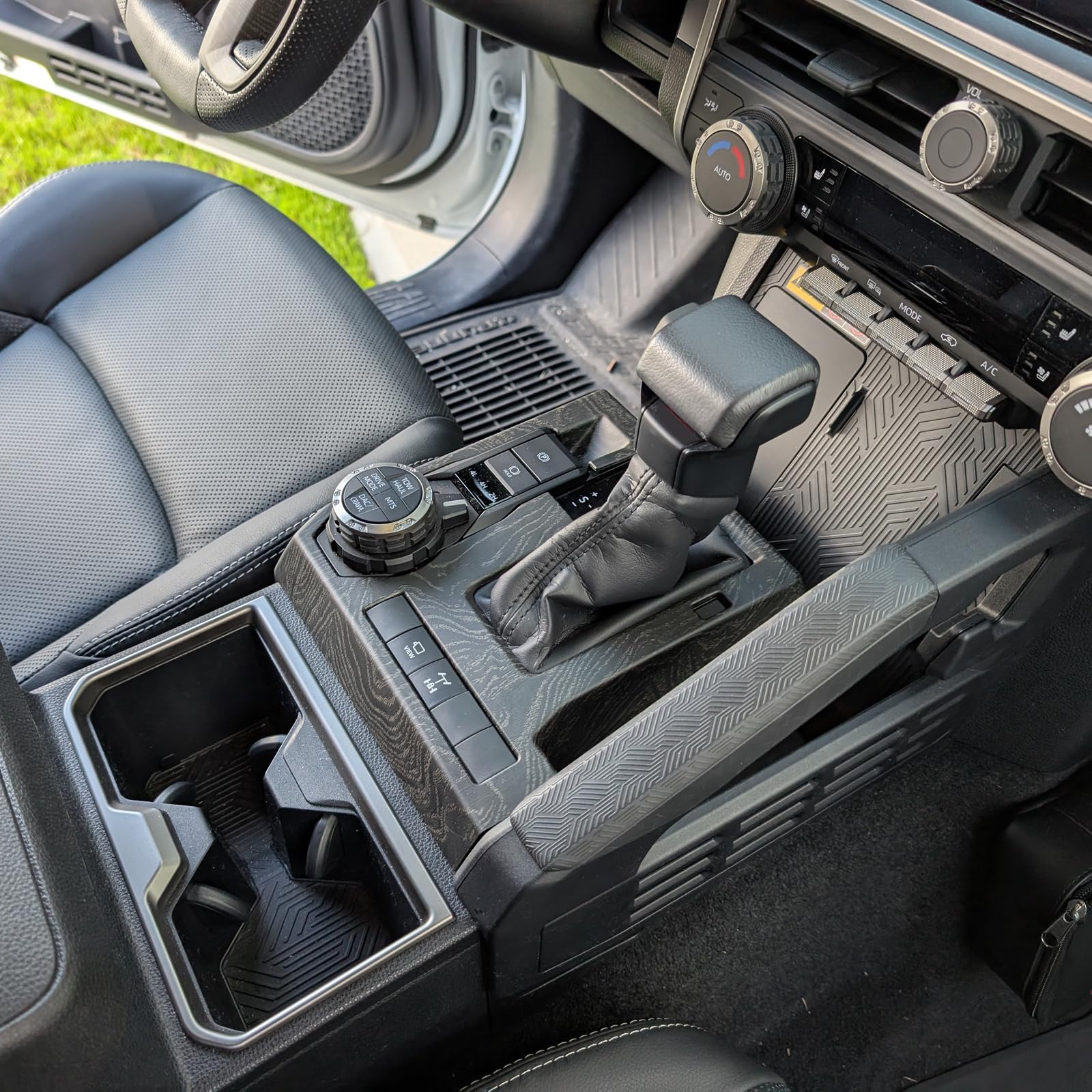BORUIEN center console panel for Tacoma 2024-2025 conceals wear and refreshes interior look.