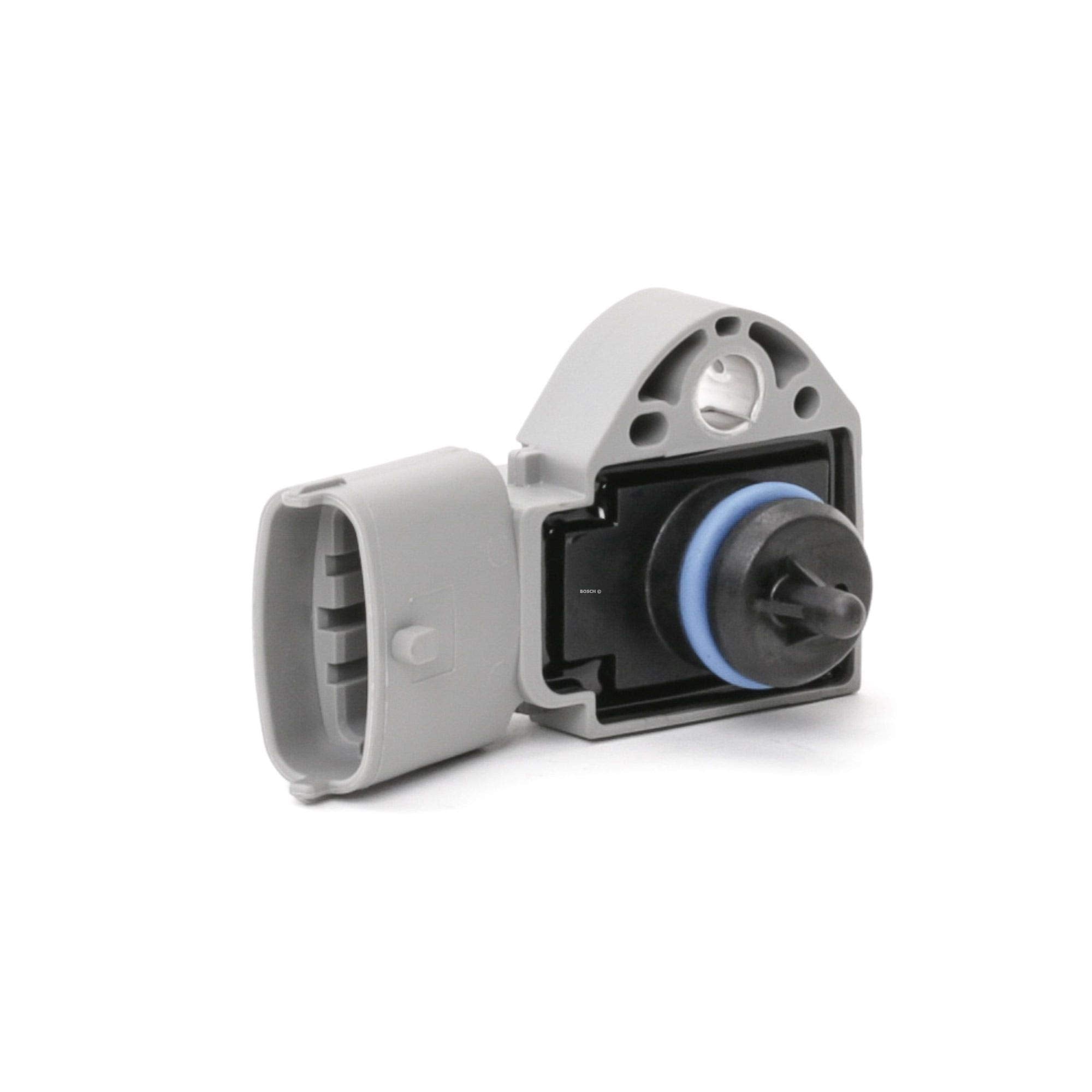 Bosch 0261230238 pressure sensor front view showing OE design and fit