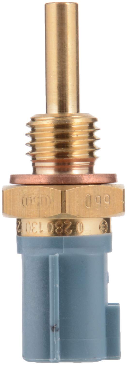 Bosch 0280130129 coolant temperature sensor mounted on engine block for precise monitoring