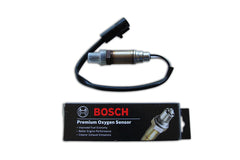 Bosch 17323 oxygen sensor installed in exhaust—fast heater reaches operating temperature quickly.