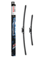 Bosch AeroTwin bracketless beam blade for quiet, smooth wipes.