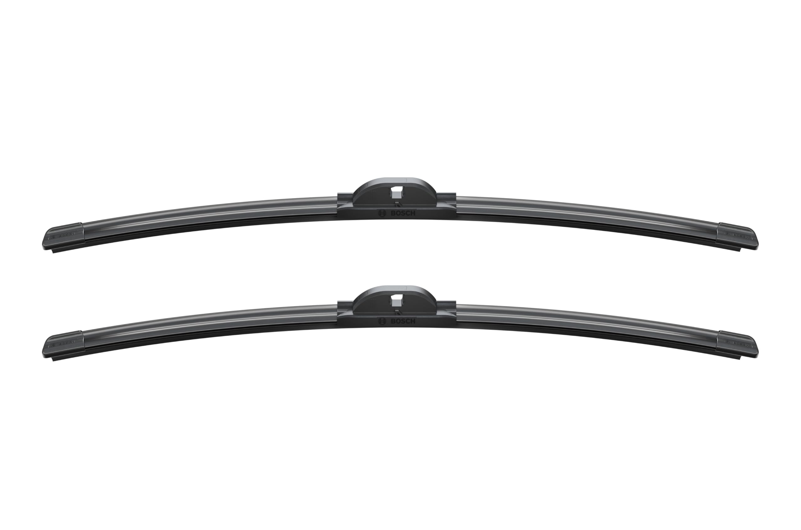Bosch AeroTwin graphite coating enhances wiping performance on glass.