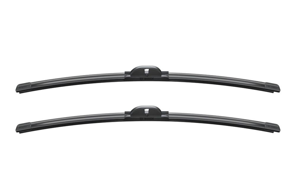 Bosch AeroTwin graphite coating enhances wiping performance on glass.