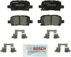 Bosch BC865 QuietCast rear brake pads for Acura MDX, Honda Odyssey, and Honda Pilot, delivering quiet stopping power.