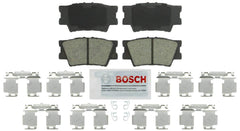 Bosch BE1212H rear-view brake pads with hardware for quiet, reliable stops.