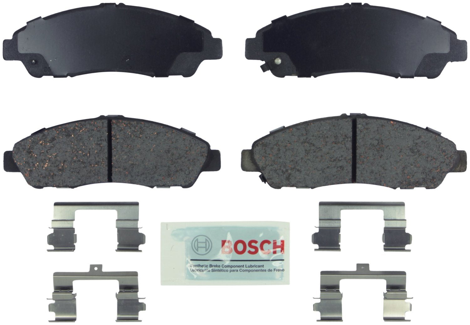 Bosch BE1280H front disc brake pad for Acura and Honda, engineered for quiet, reliable stops.