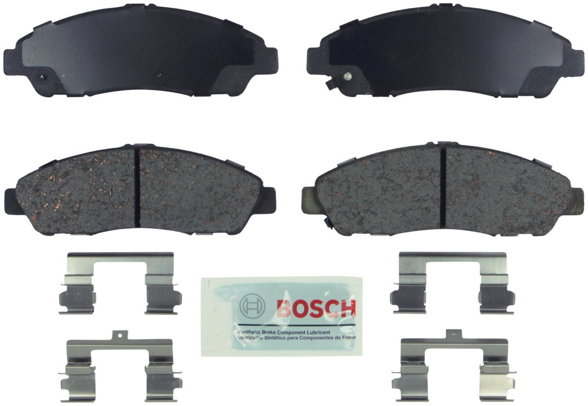 Bosch BE1280H front disc brake pad for Acura and Honda, engineered for quiet, reliable stops.
