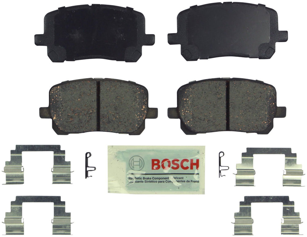Bosch BE923H front brake pads with hardware offer quiet, smooth stopping performance.