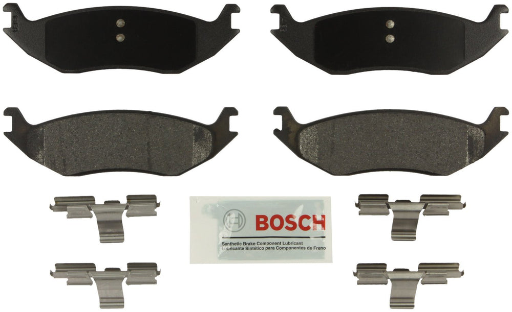 Bosch BE967H blue ceramic brake pads with hardware for rear axle deliver quiet stops