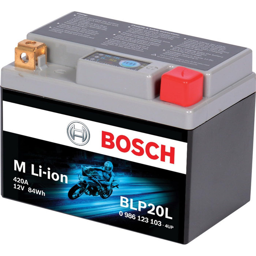 Bosch BLP20L indicator display shows charge status for easy maintenance planning.