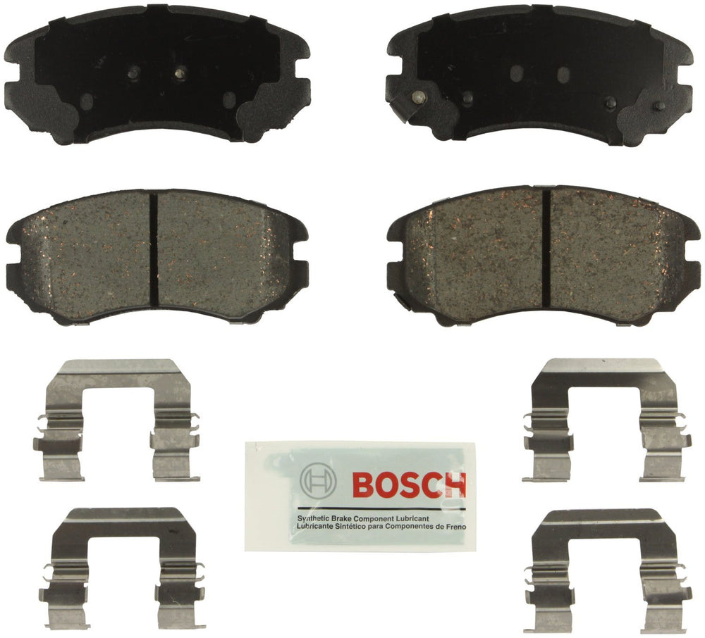 Bosch Blue ceramic front brake pads for quiet, smooth stopping on compatible Hyundai and Kia models