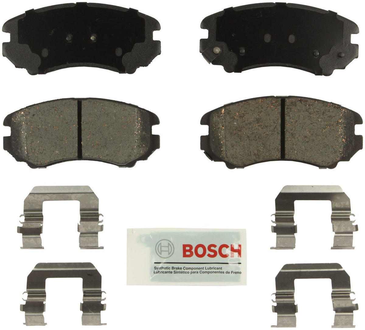 Bosch Blue ceramic front brake pads for quiet, smooth stopping on compatible Hyundai and Kia models