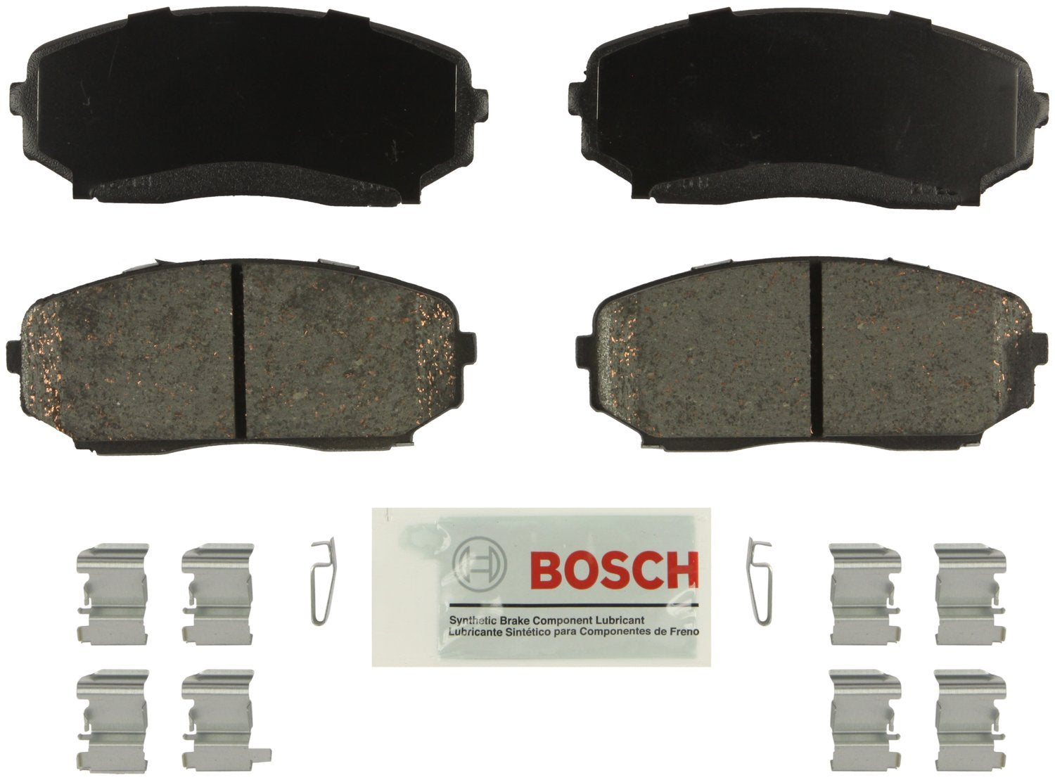 Bosch Blue ceramic disc brake pads front for quiet stops and reliable performance.