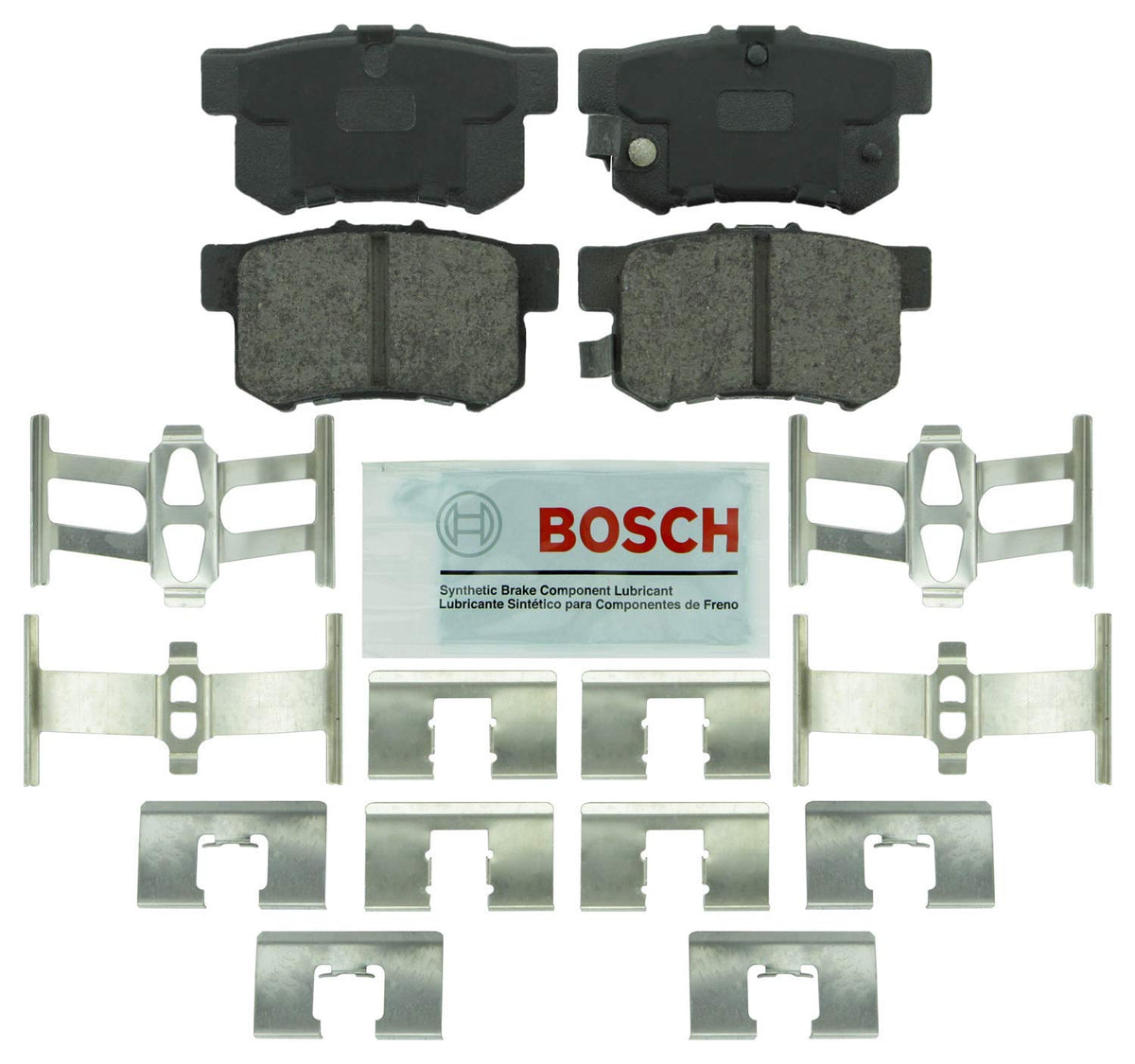 Bosch Blue rear brake pads provide quiet, reliable stopping power for daily driving.