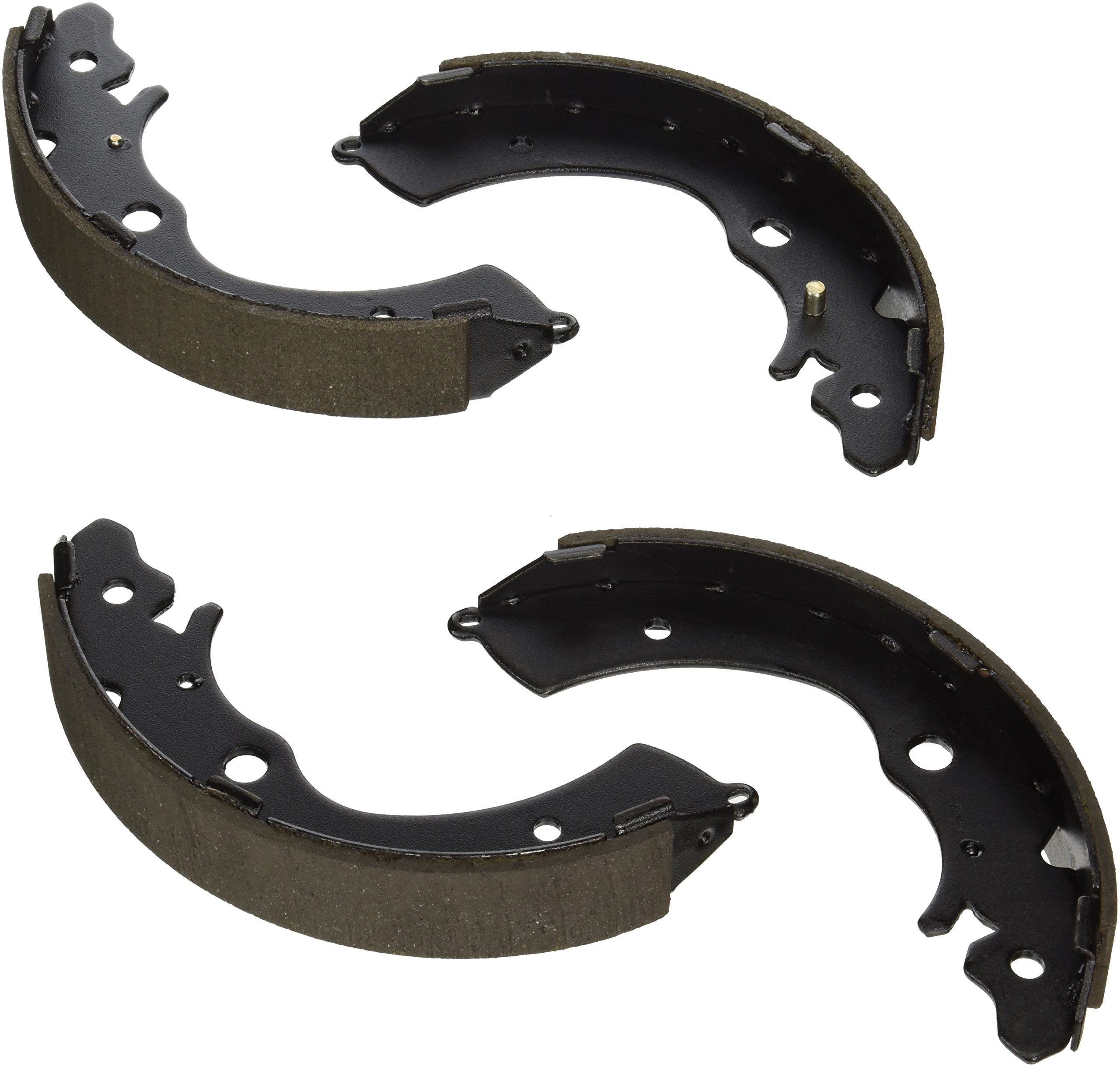 Bosch BS627 blue rear drum brake shoe set, asbestos-free and durable for reliable braking.
