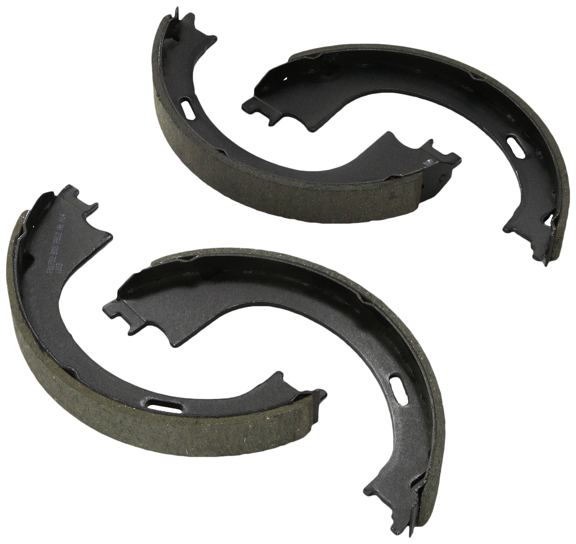 Bosch BS752 blue parking brake shoe set for Ford models offers durable, asbestos-free braking.