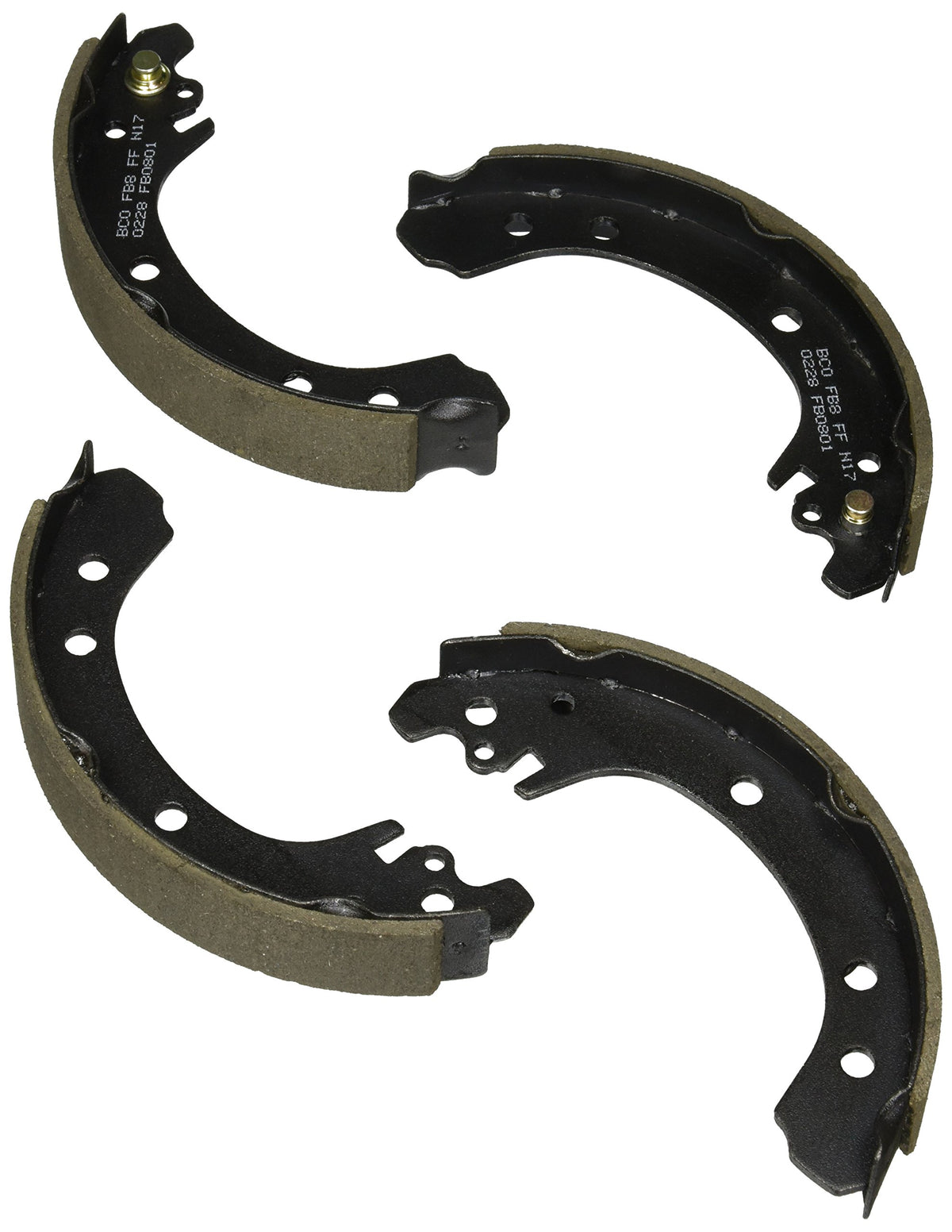 Bosch BS801 rear blue drum brake shoe set for Toyota Corolla; reliable braking.