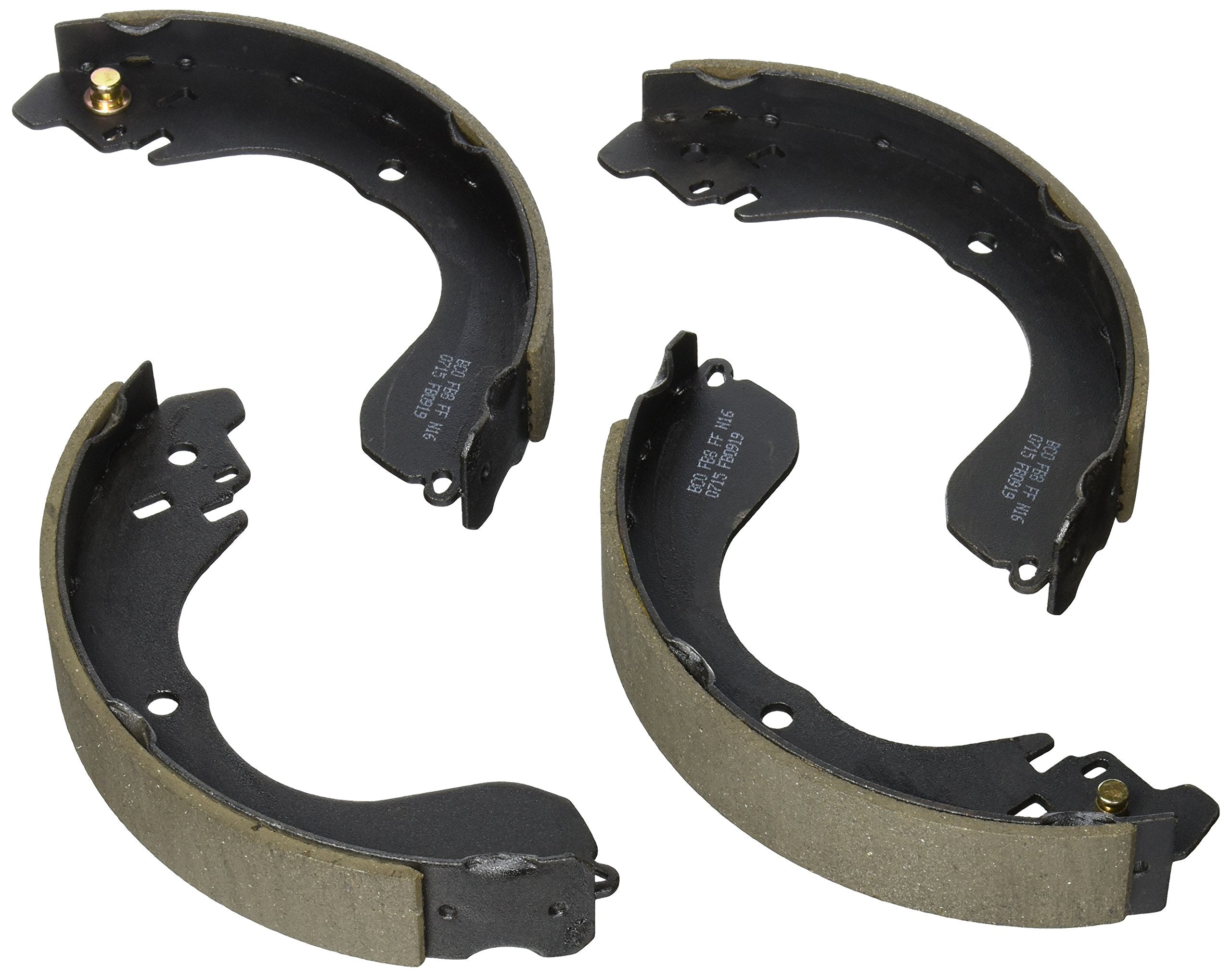 Bosch BS919 blue drum brake shoes for rear axle, durable asbestos-free friction