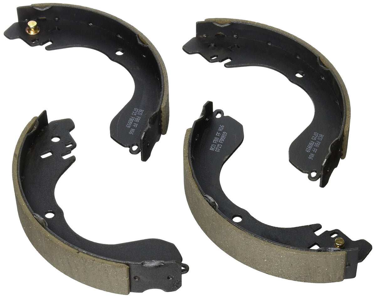 Bosch BS919 blue drum brake shoes for rear axle, durable asbestos-free friction