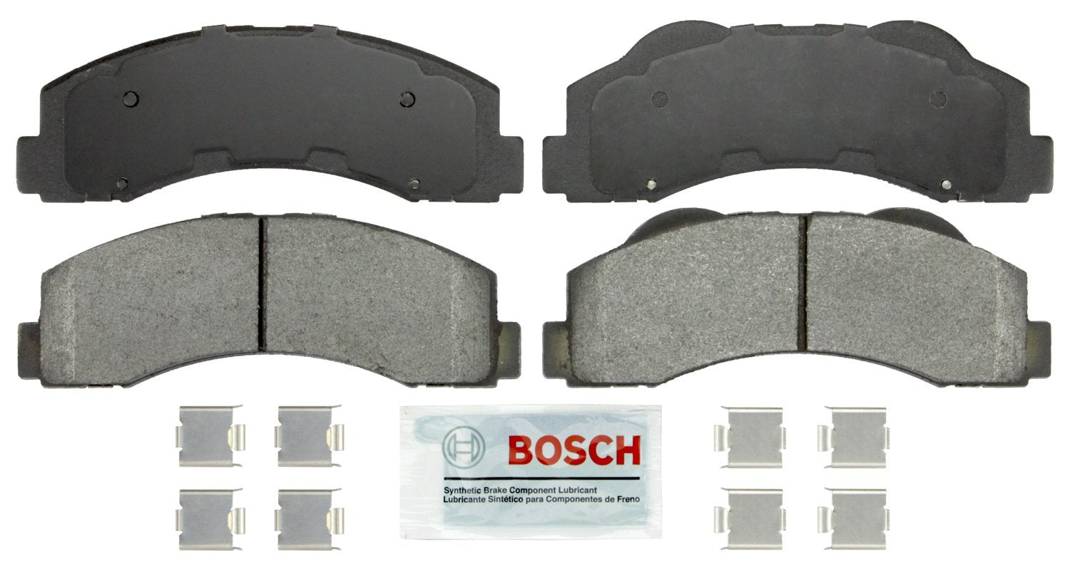 Bosch BSD1414 front brake pads for Ford Expedition/F-150 and Lincoln Navigator, engineered for quiet, durable braking