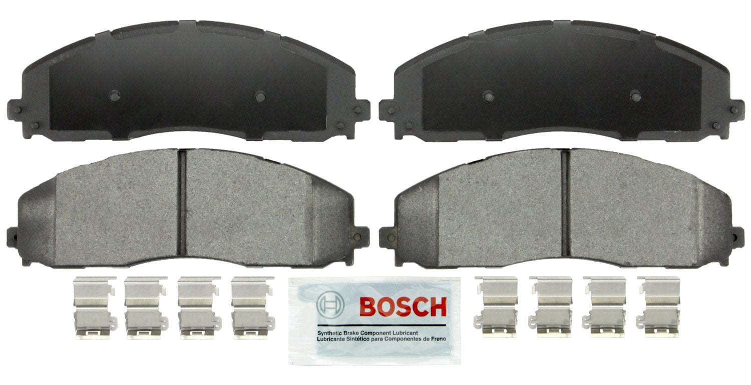 Bosch BSD1680 severe duty front brake pad set for Ford Super Duty trucks ensuring reliable stopping.