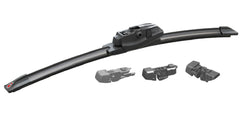 Bosch Evo19 rubber wiping edge close-up removes tiny droplets for clear view.