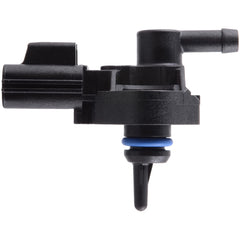 Close-up of Bosch fuel pressure sensor showing built-in circuit protection for electronics safety.