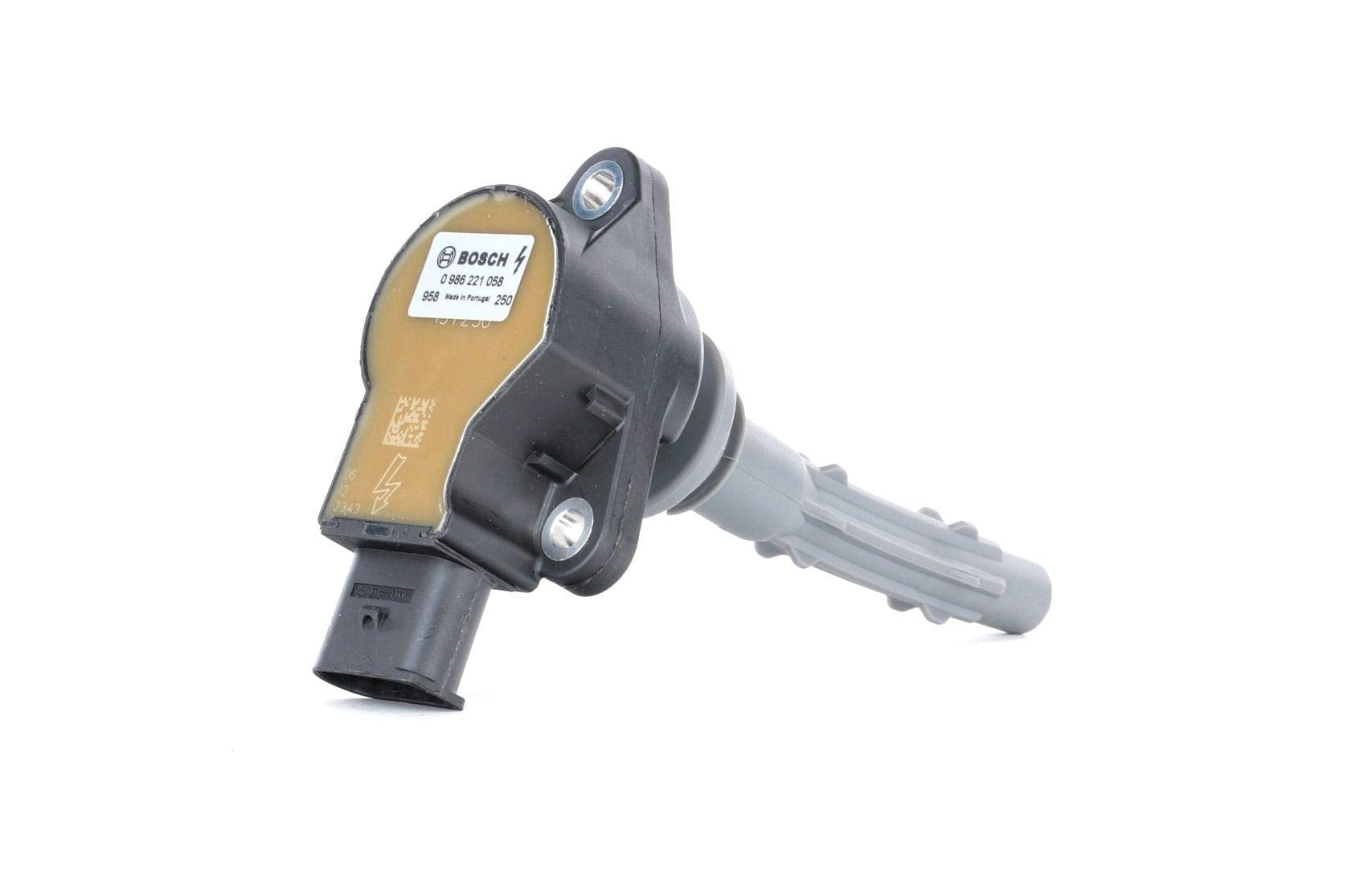 Bosch ignition coil original OE top view for Mercedes-Benz engines.