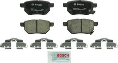 Bosch QuietCast rear brake pad set for Lexus, Toyota, Scion vehicles, delivering quiet operation and strong stopping power.