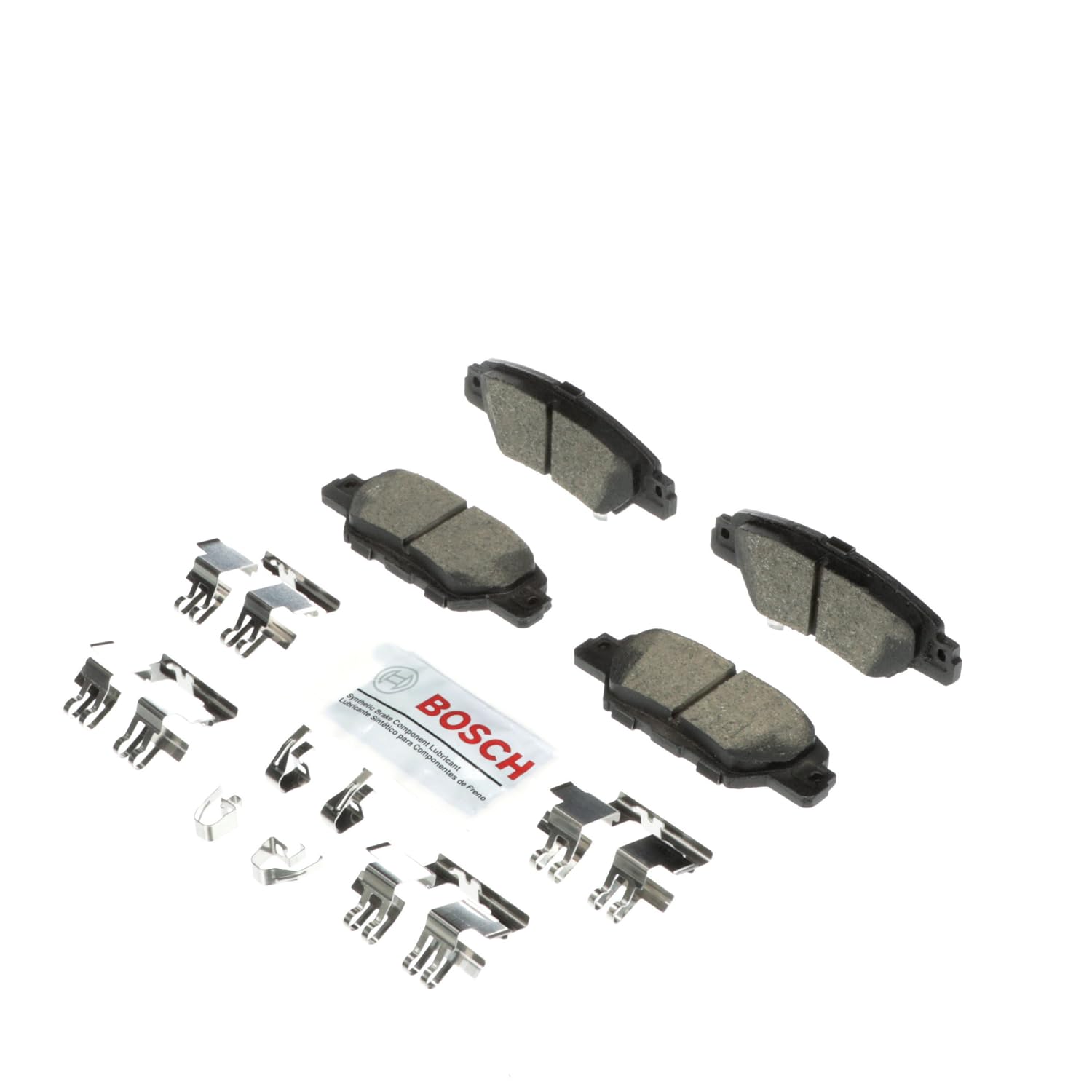 Bosch QuietCast ceramic friction material delivers strong stopping power with low dust.