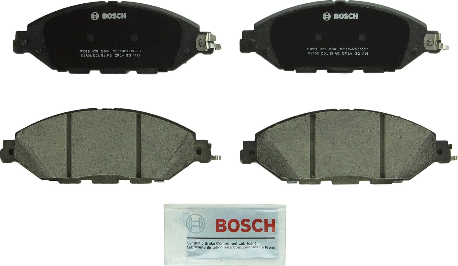 Bosch QuietCast ceramic front brake pad for smoother stops and low dust