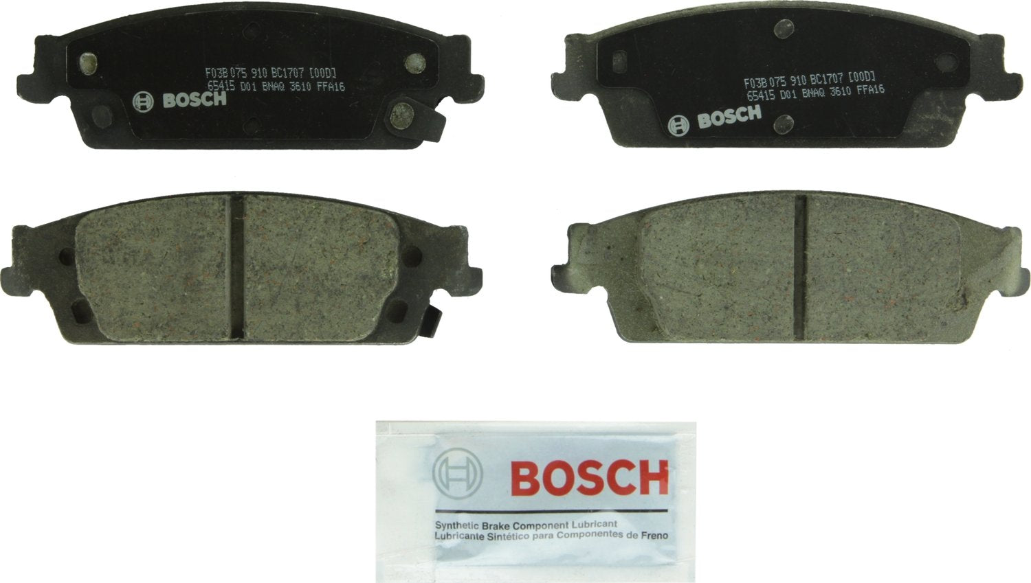 Bosch QuietCast ceramic rear brake pads for select Cadillacs Chevrolets and GMCs with quiet performance