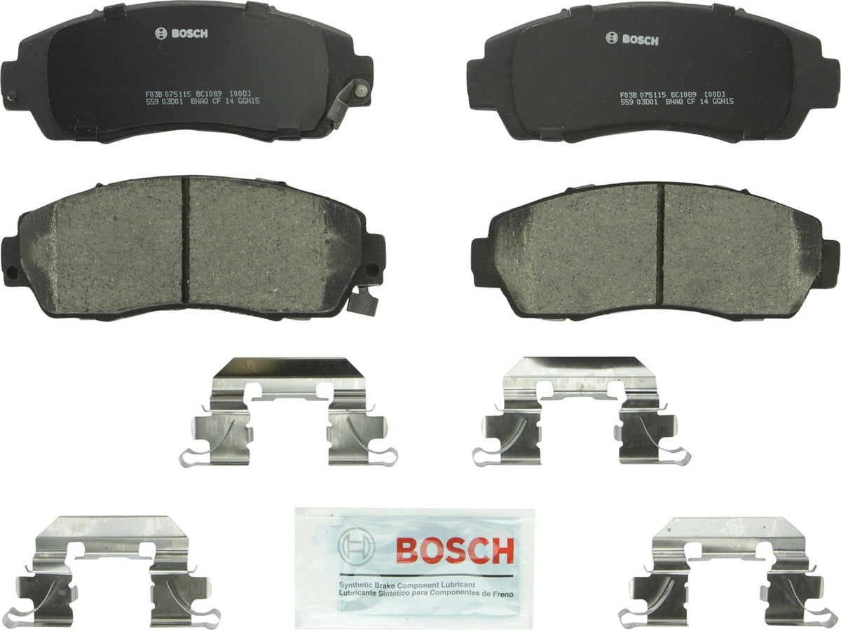Bosch QuietCast front brake pad for Acura RDX with low dust and quiet operation