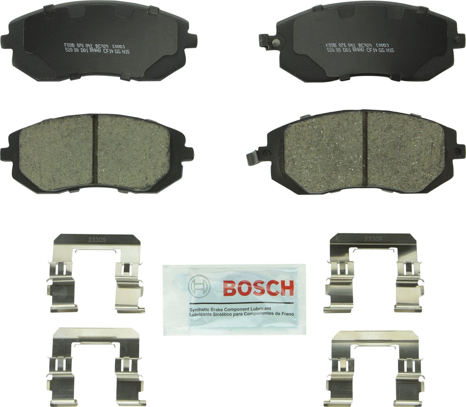Bosch QuietCast front brake pad for Saab 9-2X improves quiet stopping and corrosion resistance.