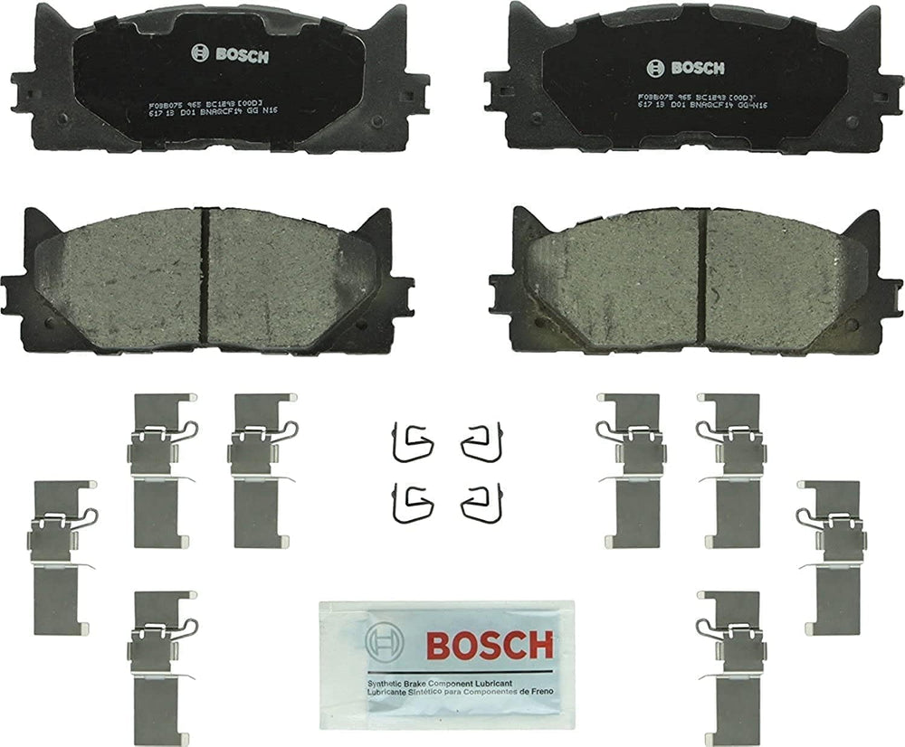 Bosch QuietCast front brake pad set with OE-style fit for smooth braking