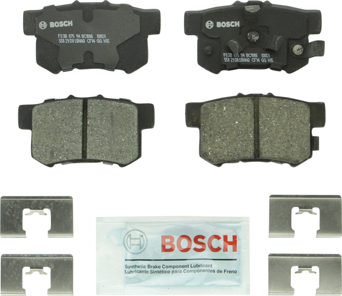 Bosch QuietCast rear ceramic brake pads for Acura RDX and Honda CR-V provide quiet operation.