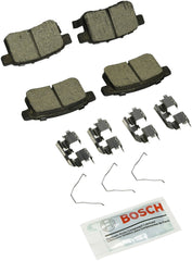 Bosch QuietCast premium ceramic rear brake pad for quiet, durable braking.