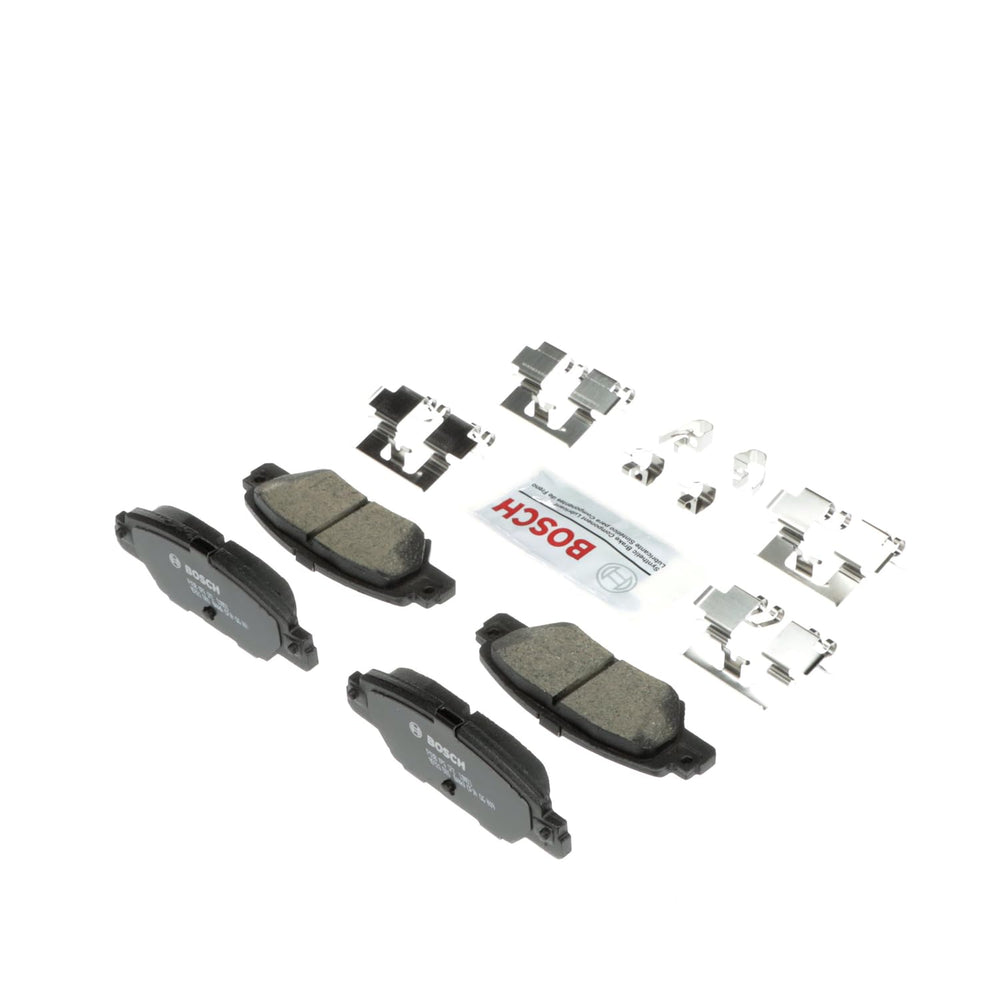 Bosch QuietCast rear brake pad backing plate resists rust for longer pad life.
