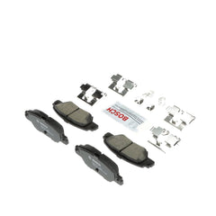 Bosch QuietCast rear brake pad backing plate resists rust for longer pad life.