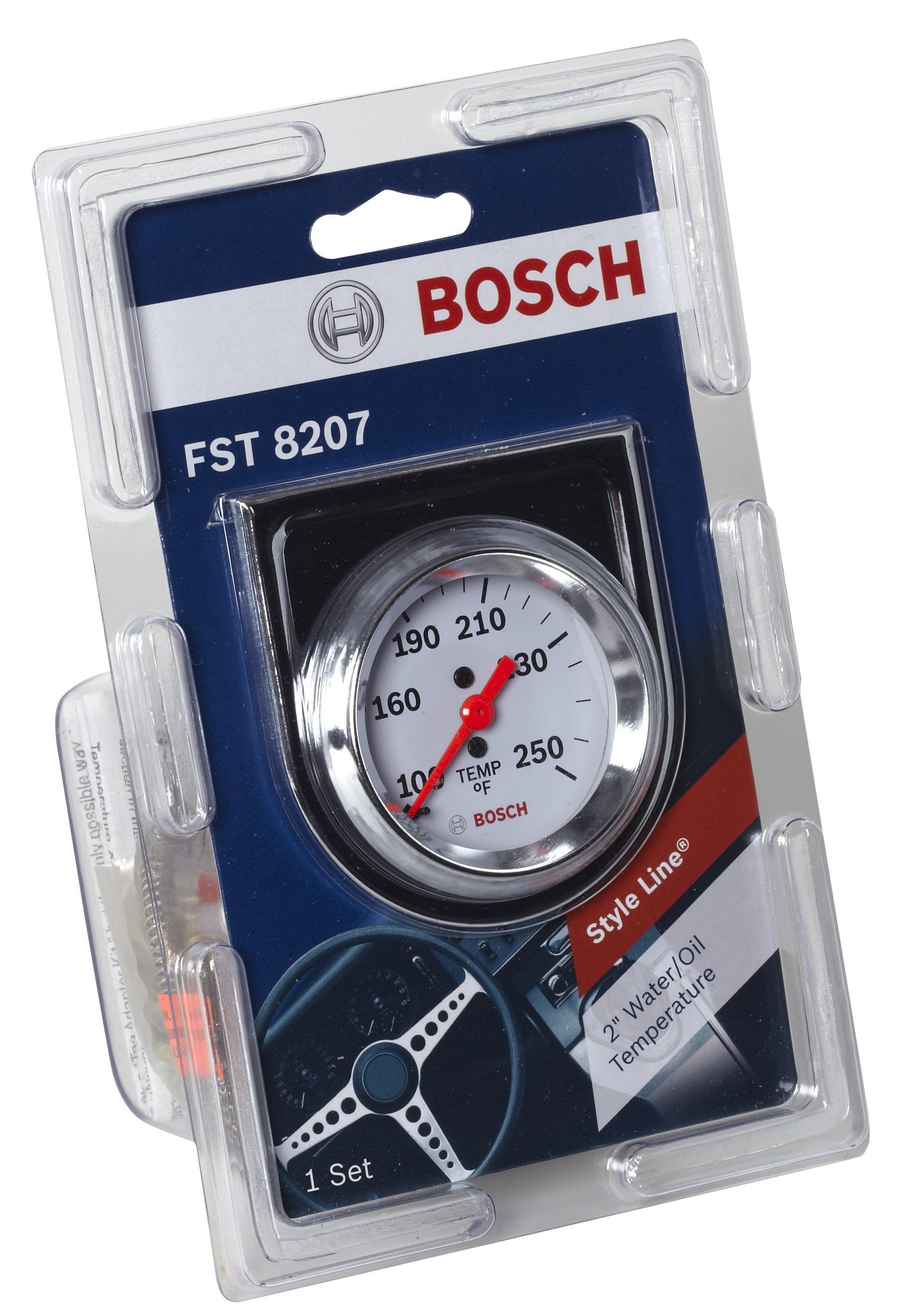 Bosch Style Line 2-inch temperature gauge backlit for easy night viewing