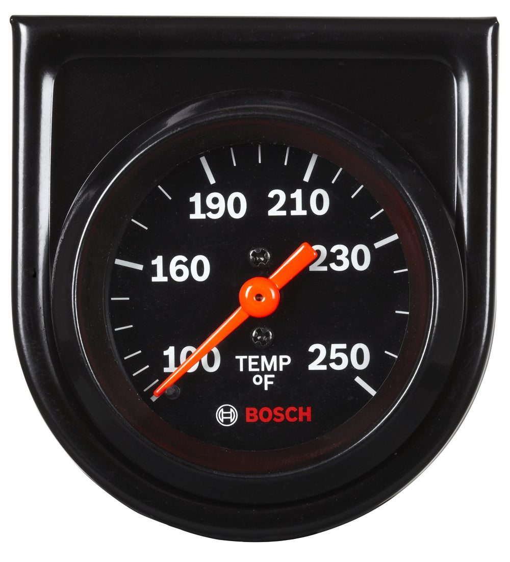 Bosch Style Line 2in dial-face gauge for engine temperatures; clear readings.